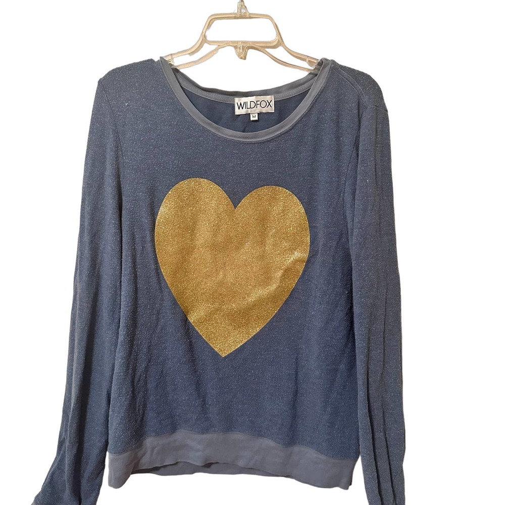 Wild Fox Heart Sweater Size Medium